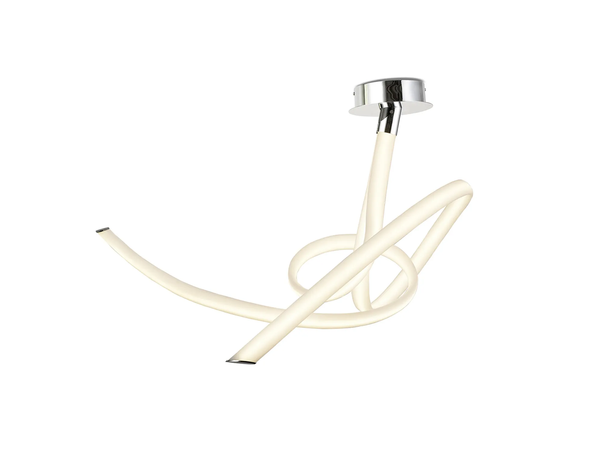 M6721  Armonia 60W LED Semi Flush Medium Ribbons White